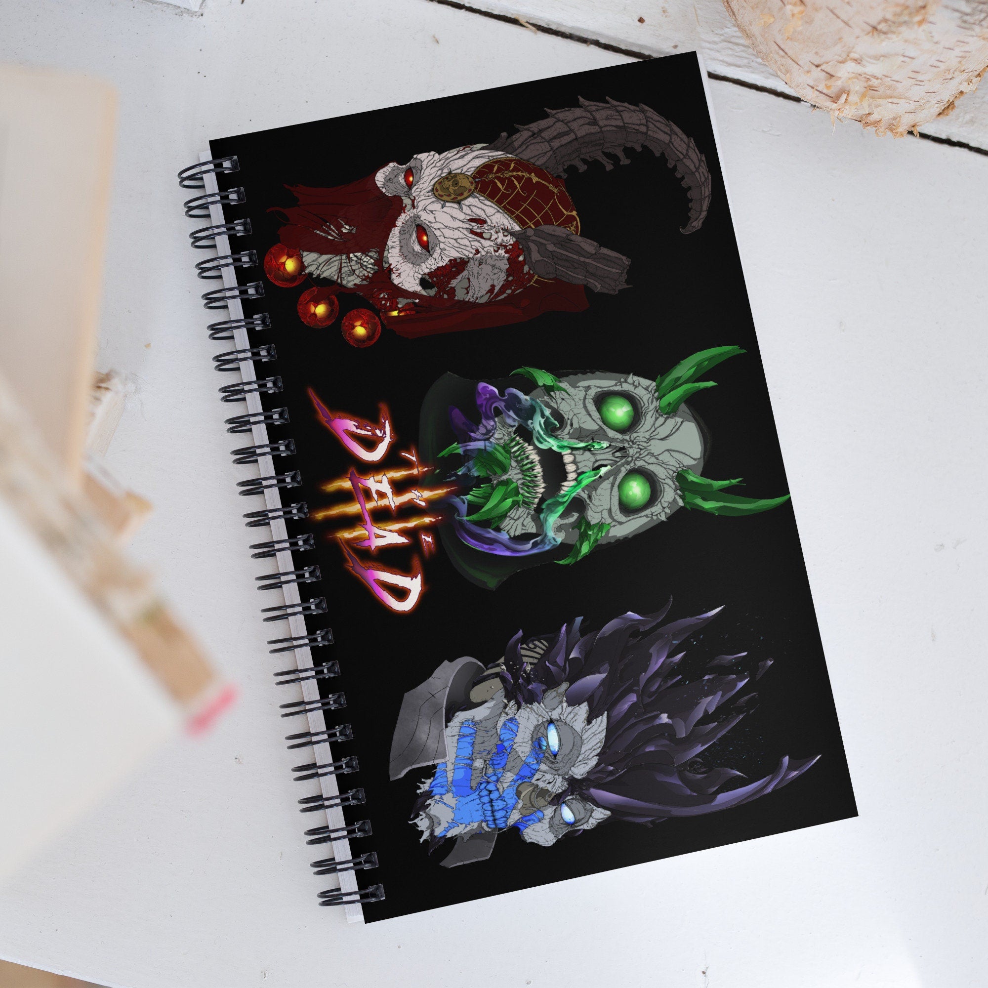 The Dead Three Spiral notebook