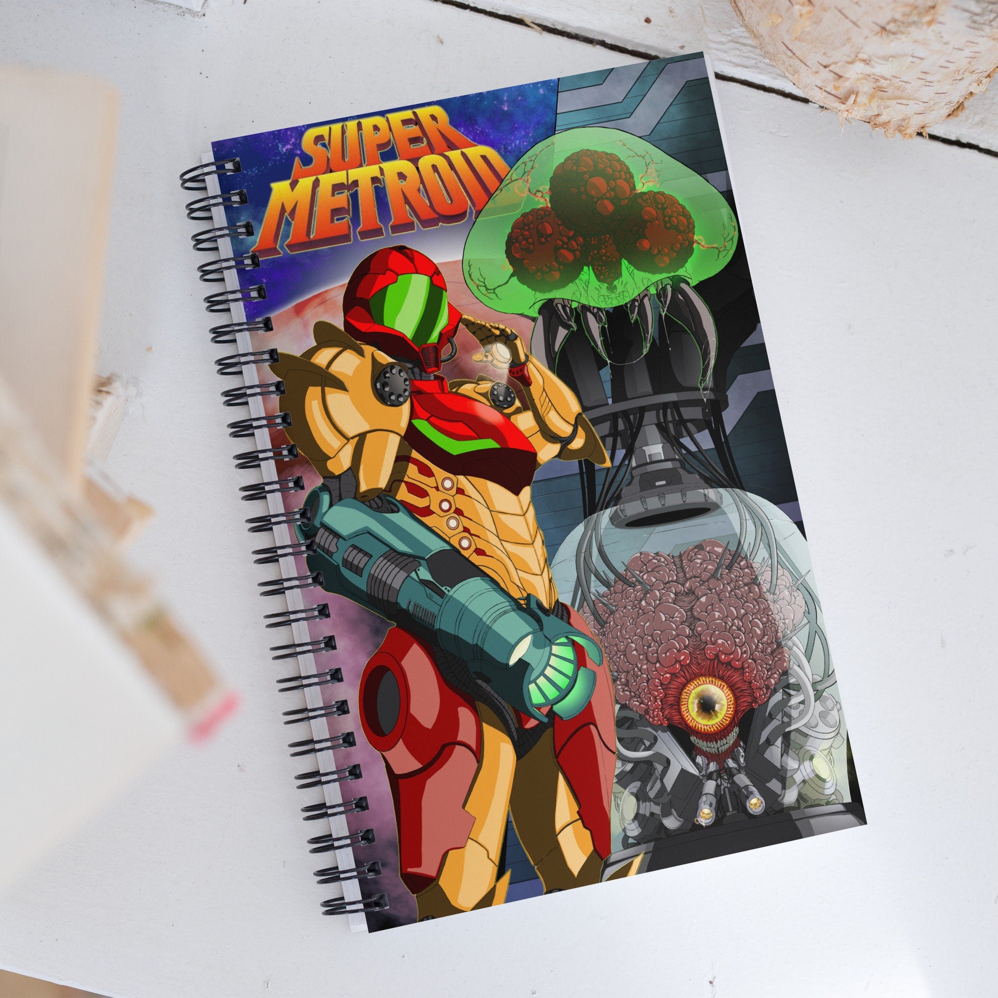 Super Metroid Spiral notebook