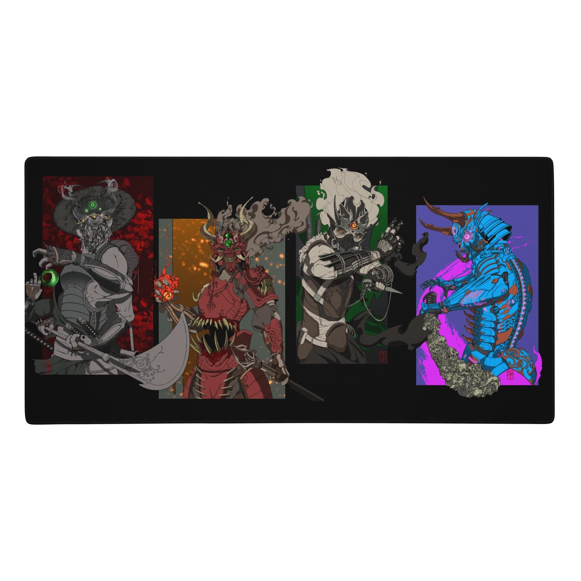 Japanese fantasy Armor set Gaming mouse pad